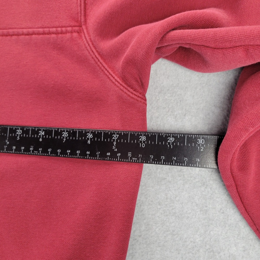 Carhartt Quarter Zip Hoodie Mens XL Red K217 Faded Heavyweight Workwear Pullover - Picture 5 of 10